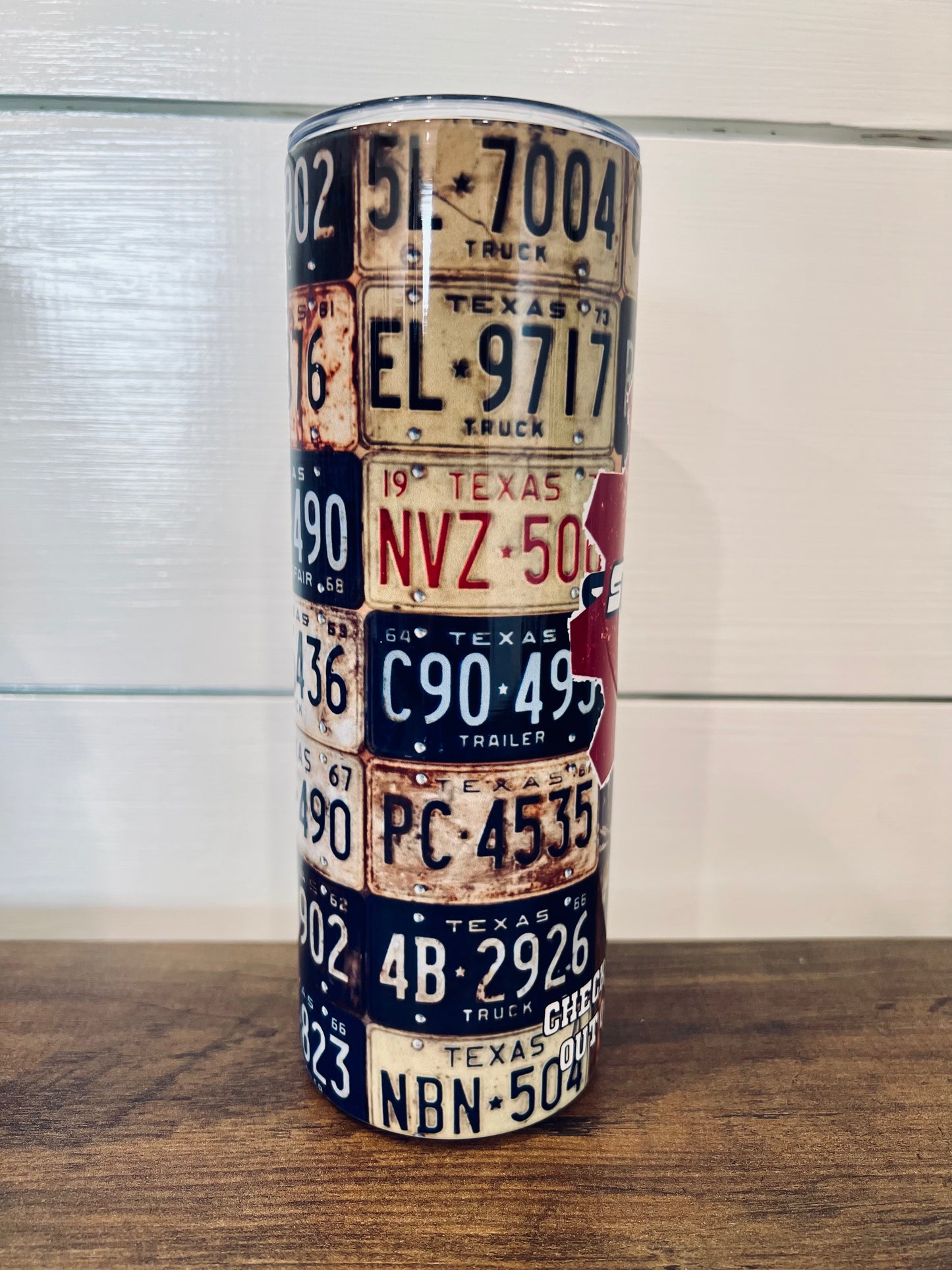 License Plate Tumbler