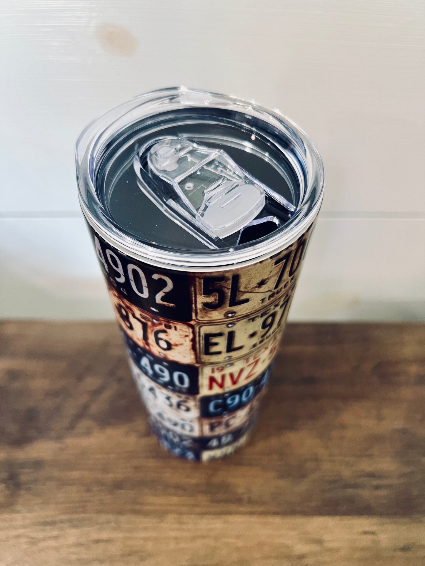 License Plate Tumbler