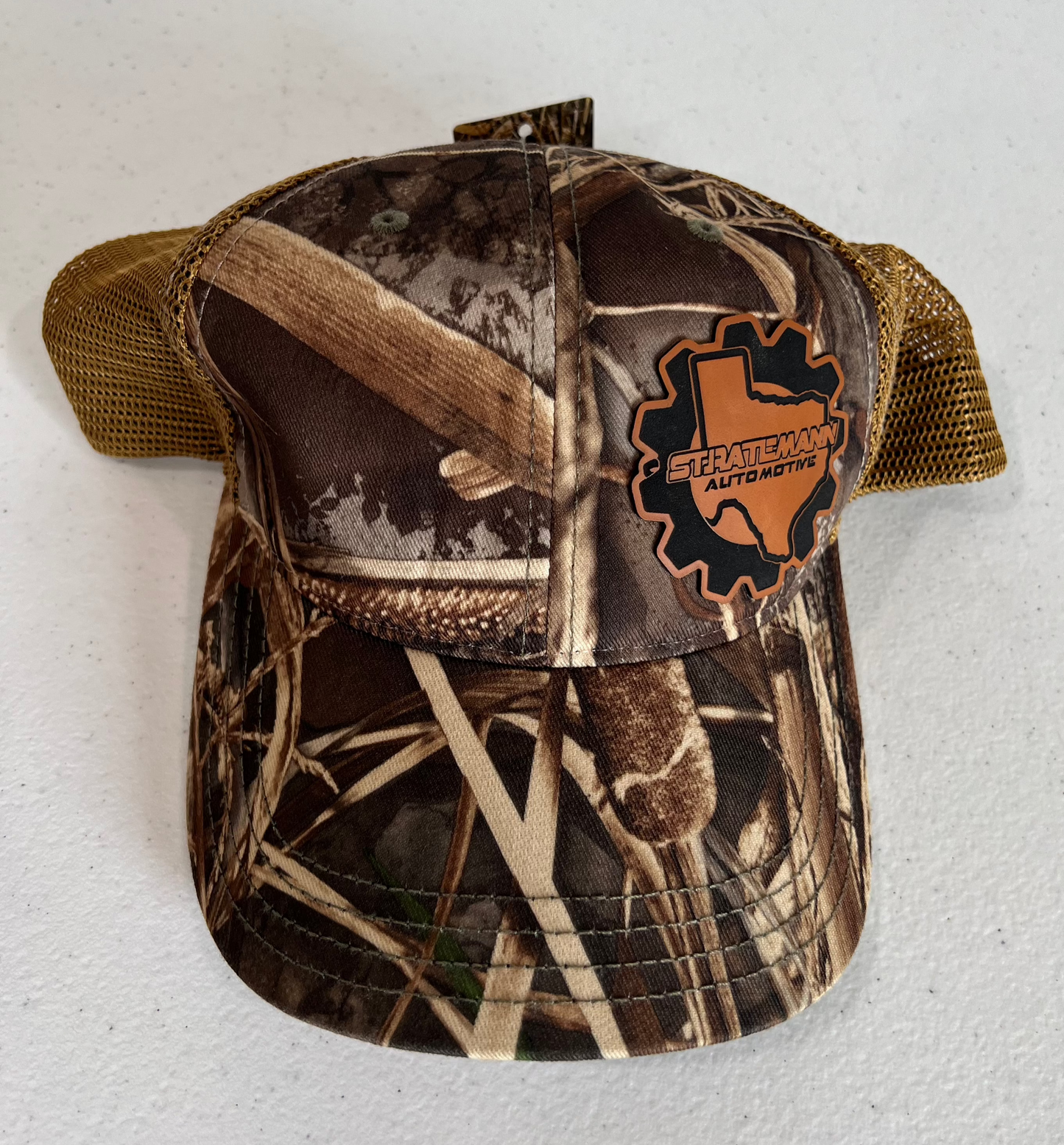 Realtree Max-7/Buck with Buckskin Leather Logo - Design 1