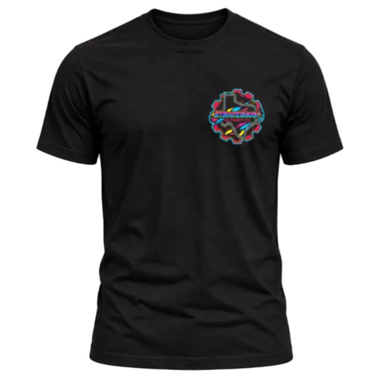 90's Black Short-Sleeve Front and Back