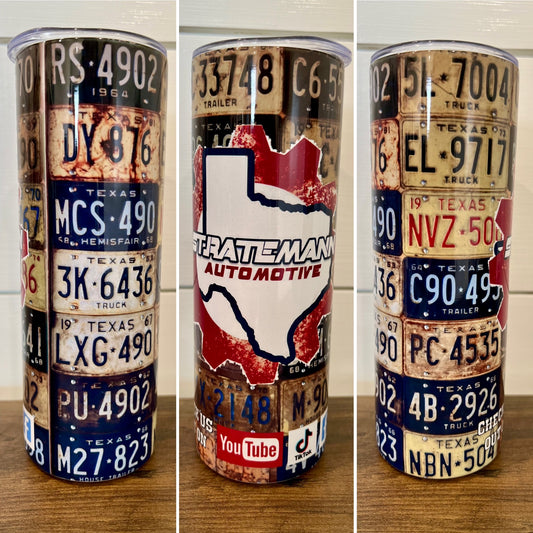 License Plate Tumbler