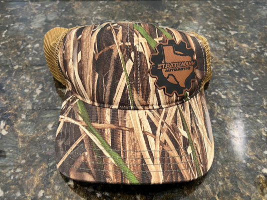 Realtree Max-7/Buck with Brown Leather Logo