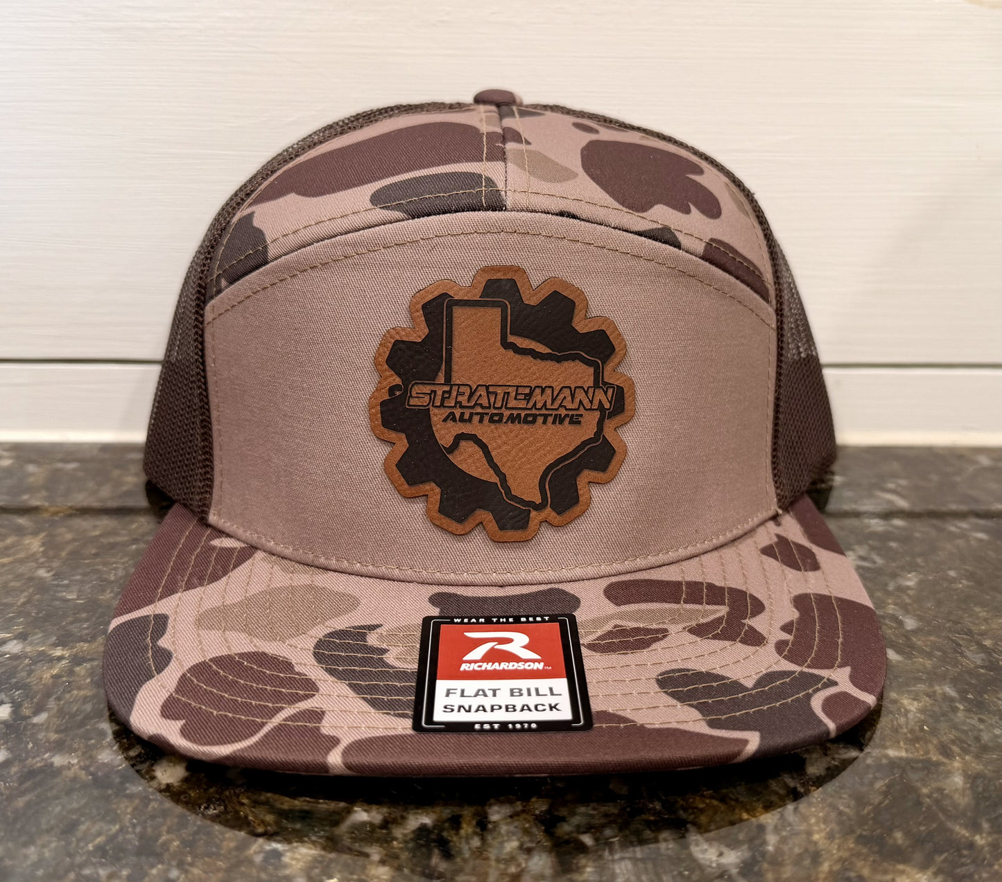 Bark Duck Camo/Brown Flat Bill Snapback