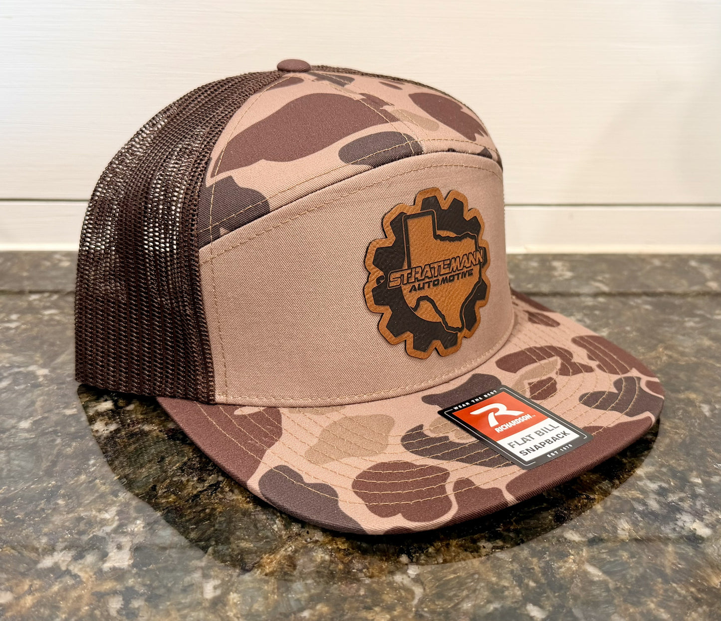 Bark Duck Camo/Brown Flat Bill Snapback