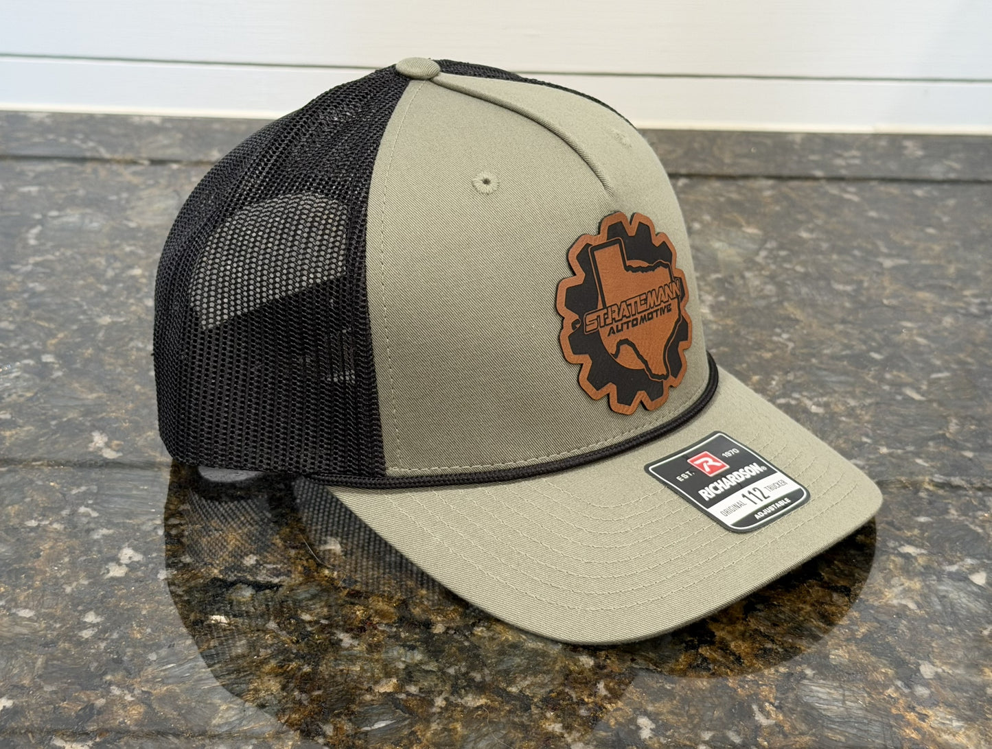 Loden Green/Black Hat with Rawhide Leather Logo & Black Rope