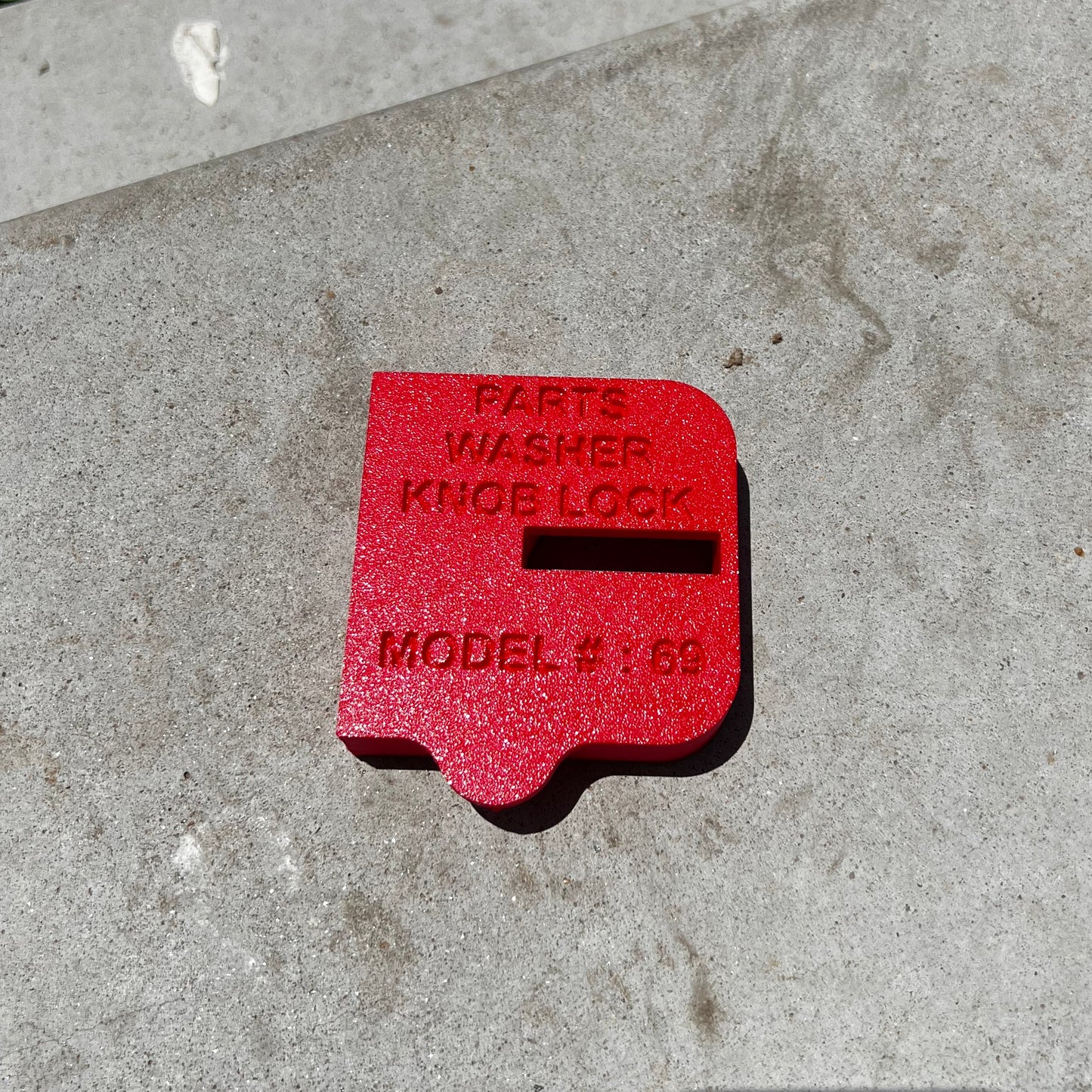 Parts Washer Knob Lock