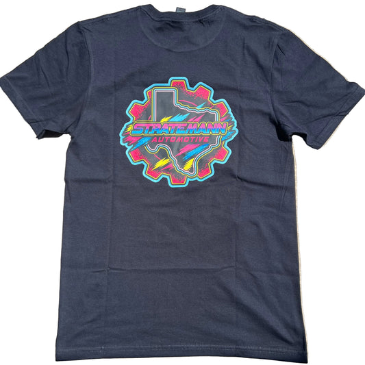 90's Black Short-Sleeve Front and Back